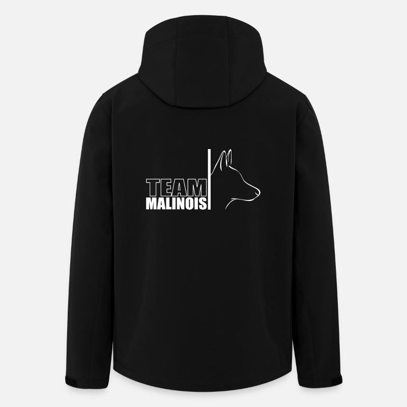 TEAM MALINOIS Profil Chiens Wilsigns IGP Dog Sport - Veste softshell homme en polyester recyclé Stanley/Stella - noir