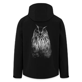 Le sourire de M. Owl. Hibou, hibou - Veste softshell homme en polyester recyclé Stanley/Stella - noir - Dos - AI Model Male 185 light (185cm)