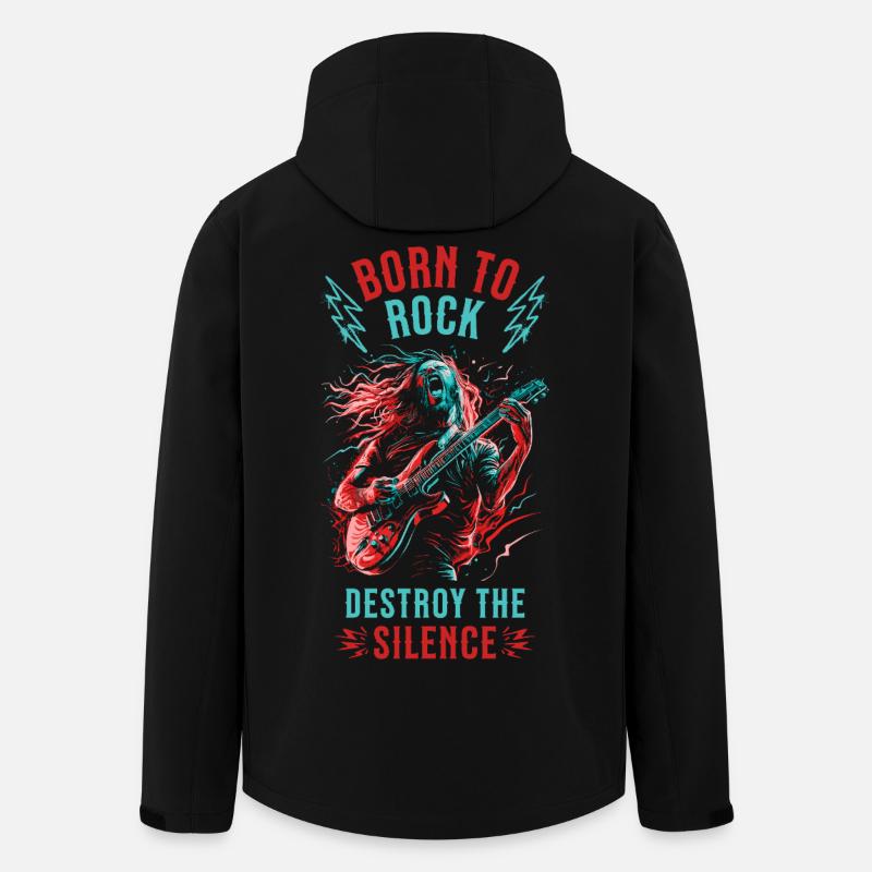 Gitarrist E-Gitarre Rock Punk Metal Splash Neon - Recycelte Männer Softshell-Jacke von Stanley/Stella - Schwarz