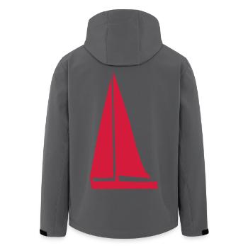segelboot - Recycelte Männer Softshell-Jacke von Stanley/Stella - Schwarz - Hinten - AI Model Male 185 light (185cm)