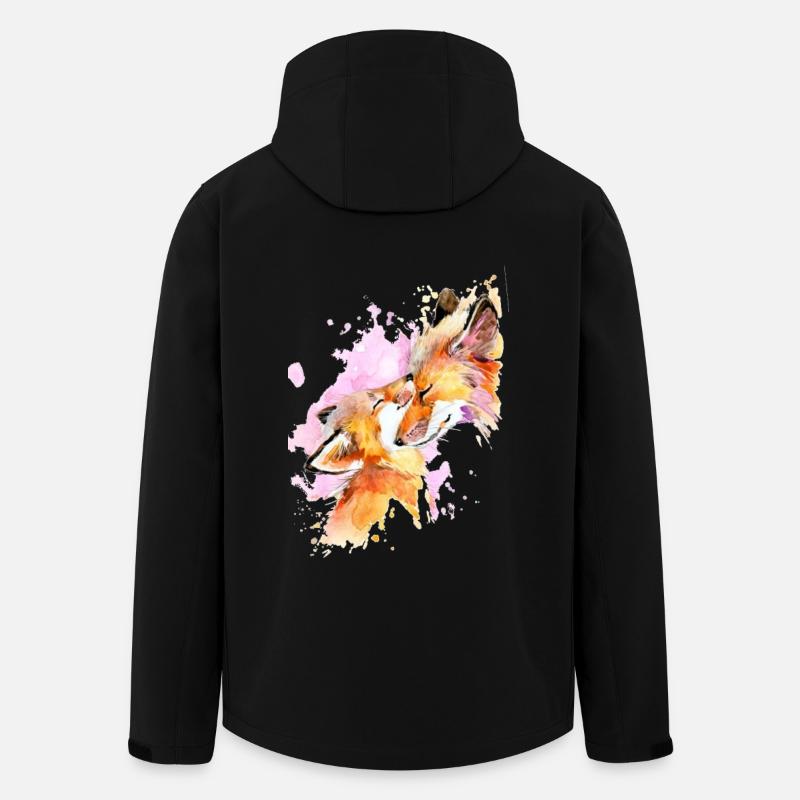 Liebe meinen Fuchs - Recycelte Männer Softshell-Jacke von Stanley/Stella - Schwarz