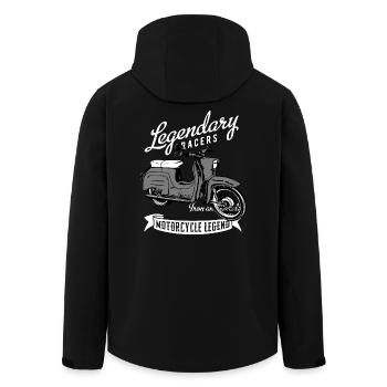 Simson Schwalbe Moped DDR - Recycelte Männer Softshell-Jacke von Stanley/Stella - Schwarz - Hinten - AI Model Male 185 light (185cm)