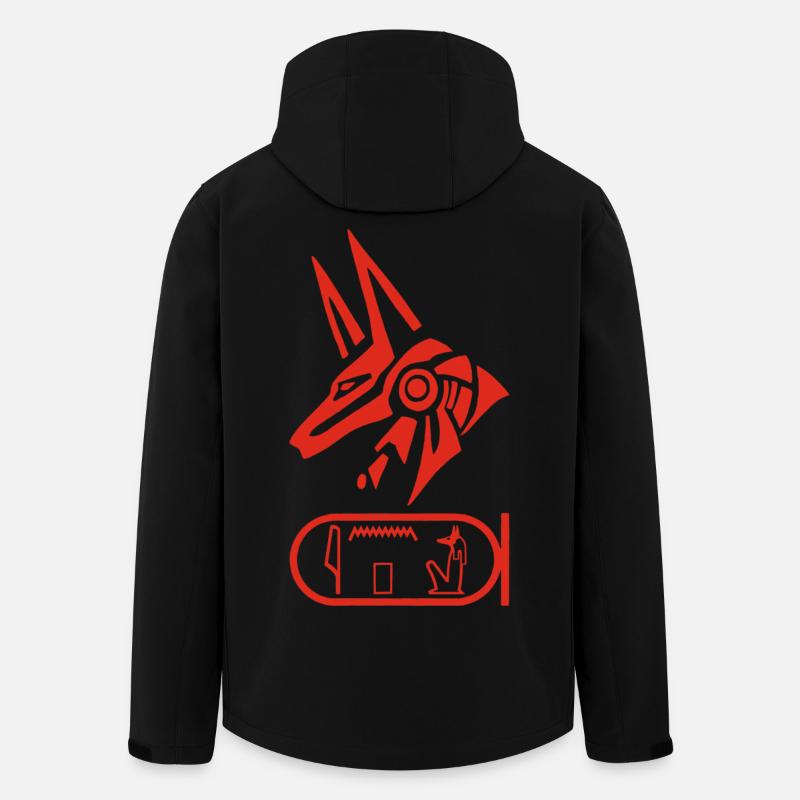 Dieu Anubis (rouge) - Veste softshell homme en polyester recyclé Stanley/Stella - noir
