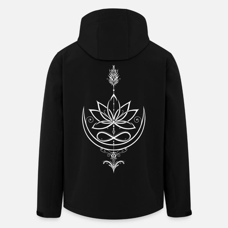 Lotus Lotusblume Yoga Pfeil - Recycelte Männer Softshell-Jacke von Stanley/Stella - Schwarz
