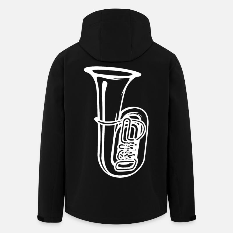 Tuba Sketch - Men’s Recycled Softshell Jacket by Stanley/Stella - black