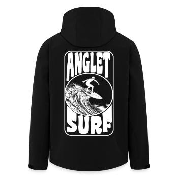 ANGLET - Veste softshell homme en polyester recyclé Stanley/Stella - noir - Dos - AI Model Male 185 light (185cm)