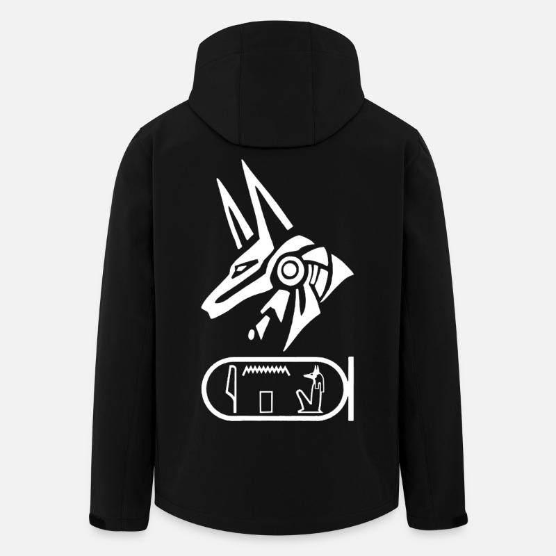 Ägyptischer Gott Anubis (weiß) - Recycelte Männer Softshell-Jacke von Stanley/Stella - Schwarz