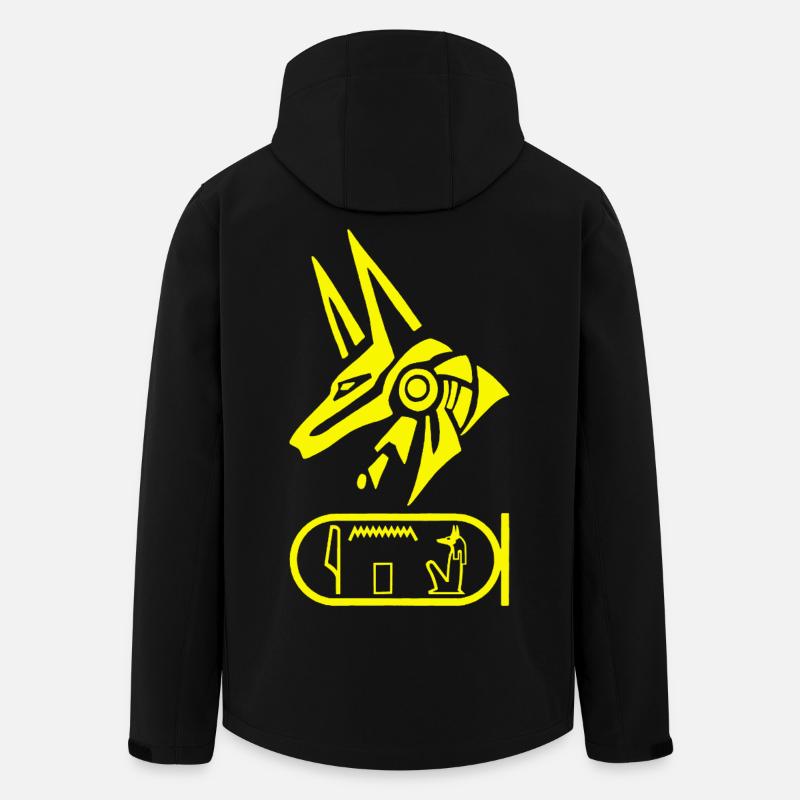 Ägyptischer Gott Anubis (gelb) - Recycelte Männer Softshell-Jacke von Stanley/Stella - Schwarz