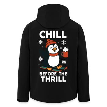 Chill Before The Thrill Pingouin Neige Noël Fun - Veste softshell homme en polyester recyclé Stanley/Stella - noir - Dos - AI Model Male 185 light (185cm)