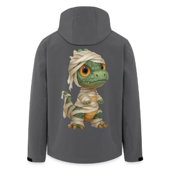 Dino Mummy Costume Halloween - Men’s Recycled Softshell Jacket by Stanley/Stella - black - Back - AI Model Male 185 light (185cm)
