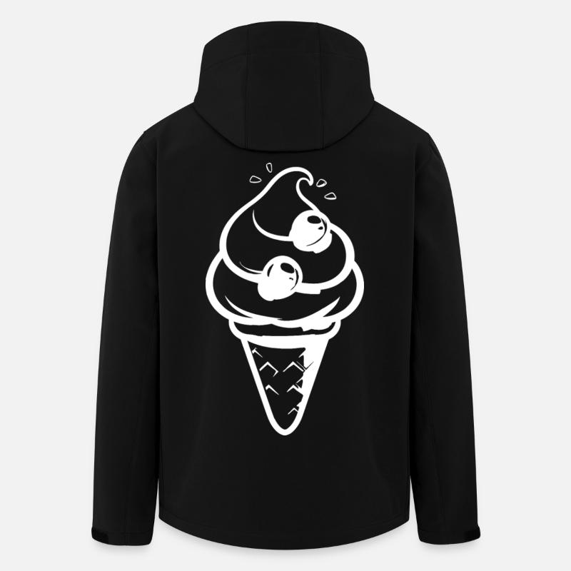 Speiseeis Zeichnung - Recycelte Männer Softshell-Jacke von Stanley/Stella - Schwarz