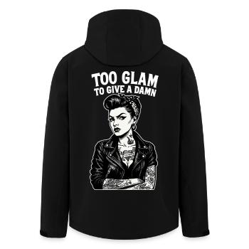 Rockabella Pin-Up: Outlaw Tattoo Girl & Lederjacke - Recycelte Männer Softshell-Jacke von Stanley/Stella - Schwarz - Hinten - AI Model Male 185 light (185cm)