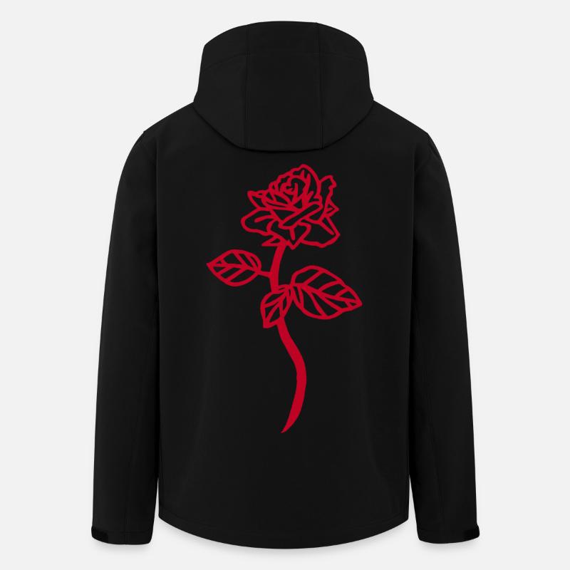 Die rote Rose - Recycelte Männer Softshell-Jacke von Stanley/Stella - Schwarz