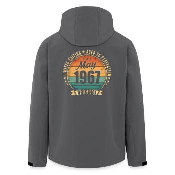 Légende de Mai 1967 Édition Limitée - Veste softshell homme en polyester recyclé Stanley/Stella - charbon - Dos - AI Model Male 185 light (185cm)