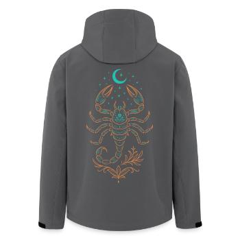 Skorpion Sternzeichen – Mystisches Symbol - Recycelte Männer Softshell-Jacke von Stanley/Stella - Schwarz - Hinten - AI Model Male 185 light (185cm)