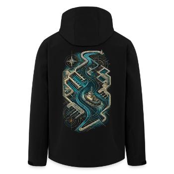 Schleppschiffe Schlepper - Recycelte Männer Softshell-Jacke von Stanley/Stella - Schwarz - Hinten - AI Model Male 185 light (185cm)