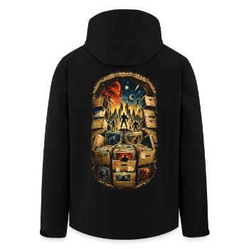 Collectionneur de bandes dessinées - Veste softshell homme en polyester recyclé Stanley/Stella - noir - Dos - AI Model Male 185 light (185cm)