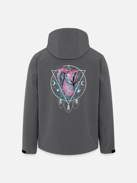 Ram Sterrenbeeld - Heren softshell jas van gerecycled polyester Stanley/Stella - zwart
