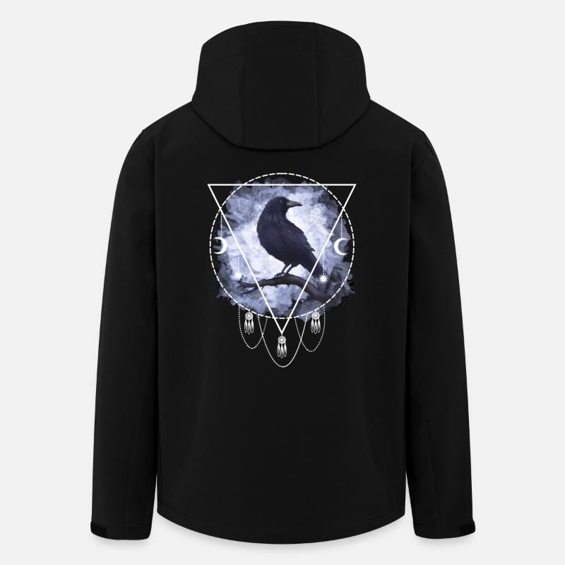 Raven Crow Gothic - Men’s Recycled Softshell Jacket by Stanley/Stella - black