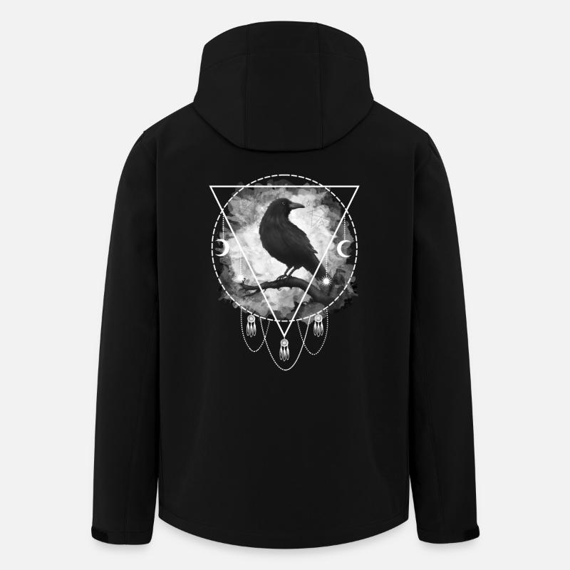 Raven Crow Gothic Occultism - Men’s Recycled Softshell Jacket by Stanley/Stella - black
