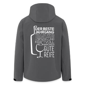 Alter Jahrgang - Recycelte Männer Softshell-Jacke von Stanley/Stella - Anthrazit - Hinten - AI Model Male 185 light (185cm)