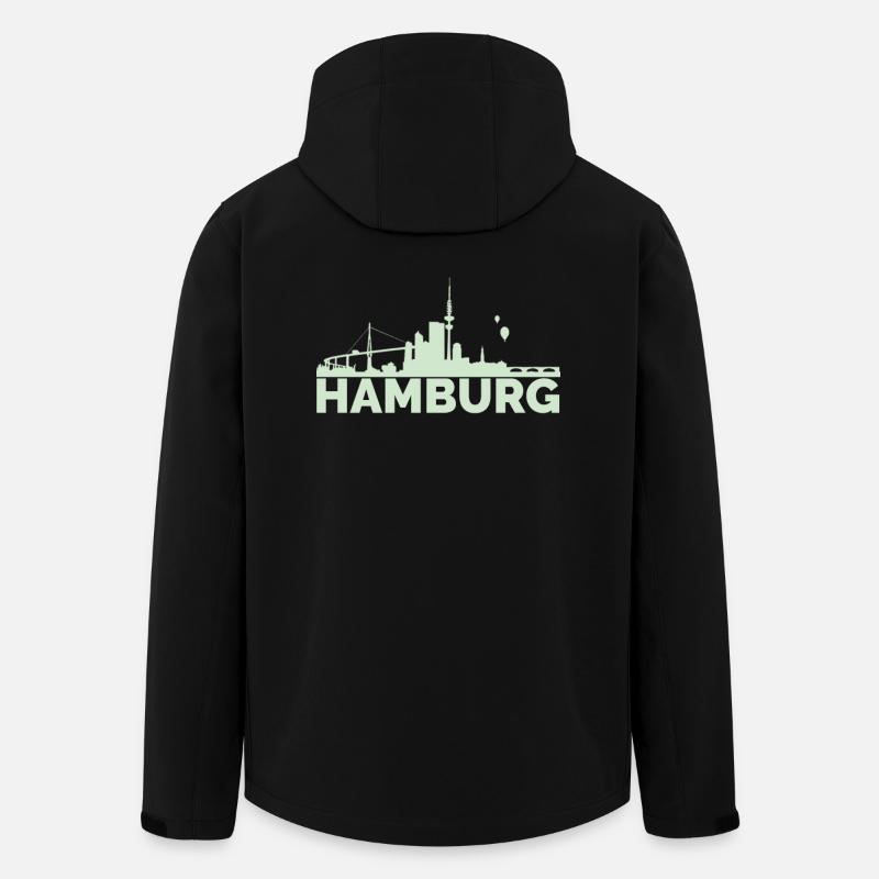 Hamburg - Recycelte Männer Softshell-Jacke von Stanley/Stella - Schwarz