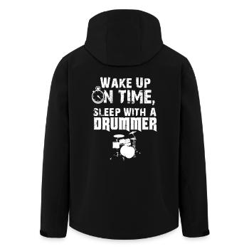 Sleep With A Drummer - Men’s Recycled Softshell Jacket by Stanley/Stella - black - Back - AI Model Male 185 light (185cm)