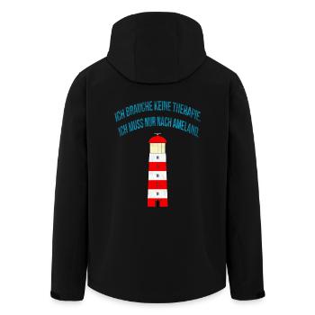 Therapy? - I just have to go to Ameland. - Men’s Recycled Softshell Jacket by Stanley/Stella - black - Back - AI Model Male 185 light (185cm)