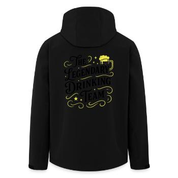 Drinking Team Spruch - Recycelte Männer Softshell-Jacke von Stanley/Stella - Schwarz - Hinten - AI Model Male 185 light (185cm)