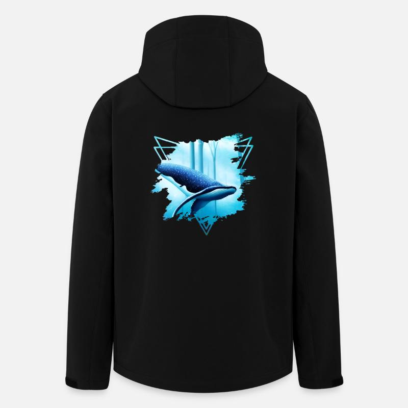 Motif de requin-baleine : Une majesté - Veste softshell homme en polyester recyclé Stanley/Stella - noir