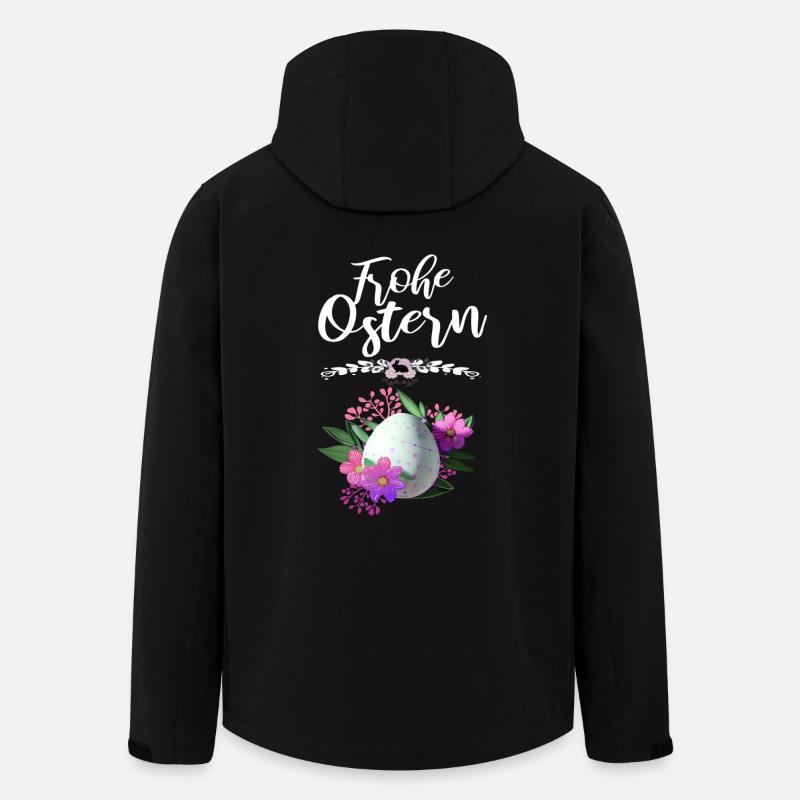 Frohe Ostern Osterei Floral - Recycelte Männer Softshell-Jacke von Stanley/Stella - Schwarz