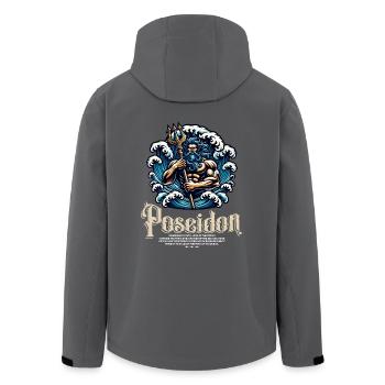 Poseidon Gott der Stürme und Meere Mythologie - Recycelte Männer Softshell-Jacke von Stanley/Stella - Anthrazit - Hinten - AI Model Male 185 light (185cm)