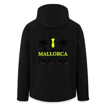 mallorca party crew - Recycelte Männer Softshell-Jacke von Stanley/Stella - Schwarz - Hinten - AI Model Male 185 light (185cm)