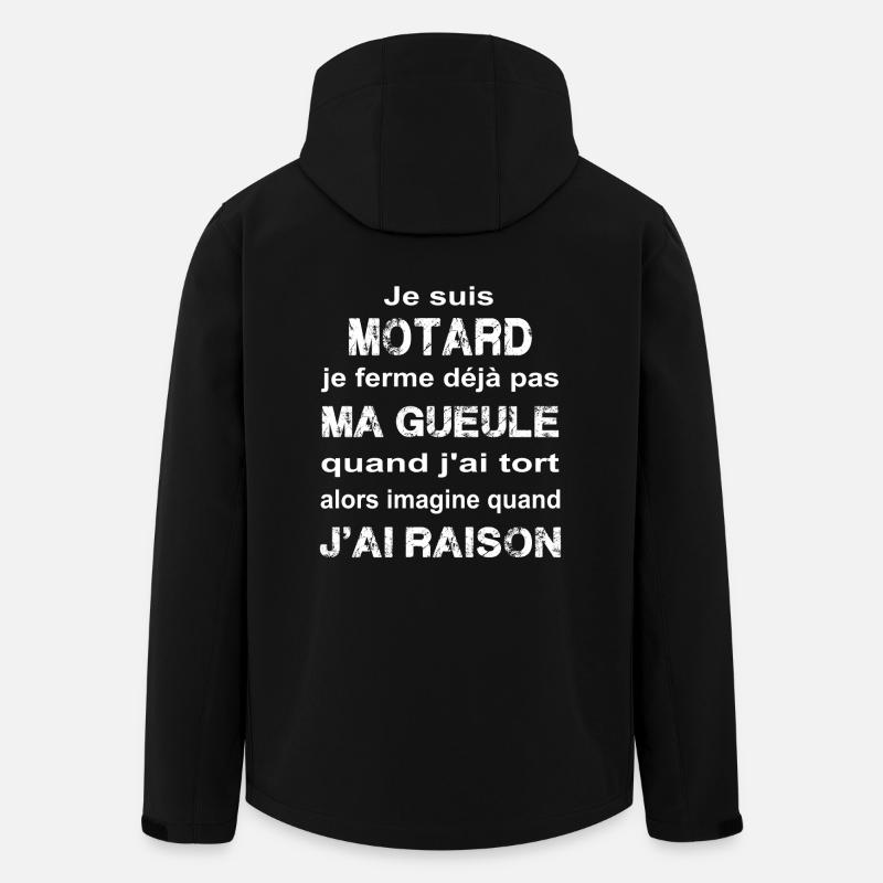 Je suis Motard - Veste softshell homme en polyester recyclé Stanley/Stella - noir