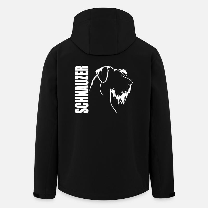 SCHNAUZER Profil Hunde Hund Wilsigns - Recycelte Männer Softshell-Jacke von Stanley/Stella - Schwarz