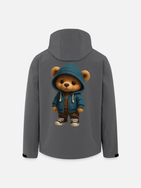 Kapuzenpullover Teddy - Recycelte Männer Softshell-Jacke von Stanley/Stella - Schwarz