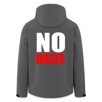 Pas de nazis - Veste softshell homme en polyester recyclé Stanley/Stella - noir - Dos - AI Model Male 185 light (185cm)