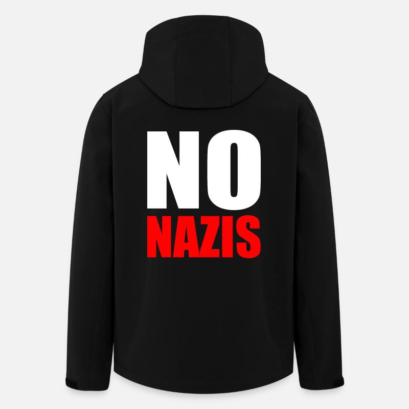 No nazis - Recycelte Männer Softshell-Jacke von Stanley/Stella - Schwarz