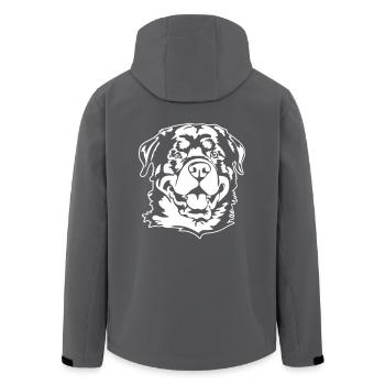 ROTTWEILER PORTRAIT - Recycelte Männer Softshell-Jacke von Stanley/Stella - Schwarz - Hinten - AI Model Male 185 light (185cm)