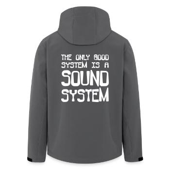 the only good system is a soundsystem - Recycelte Männer Softshell-Jacke von Stanley/Stella - Schwarz - Hinten - AI Model Male 185 light (185cm)