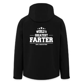 WORLD´s GREATEST FARTER Vater Papa Vatertag - Recycelte Männer Softshell-Jacke von Stanley/Stella - Schwarz - Hinten - AI Model Male 185 light (185cm)
