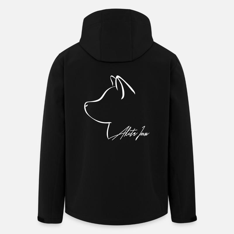 Shiba Inu Profil E WILSIGNS - Veste softshell homme en polyester recyclé Stanley/Stella - noir