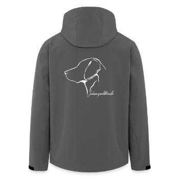 SCHWARZWILDBRACKE Profil Hunde Jagdhund Wilsigns - Recycelte Männer Softshell-Jacke von Stanley/Stella - Schwarz - Hinten - AI Model Male 185 light (185cm)