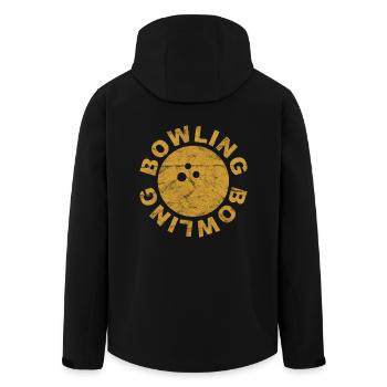 Bowlen Bowlingkugel Bowling - vintage - Recycelte Männer Softshell-Jacke von Stanley/Stella - Schwarz - Hinten - AI Model Male 185 light (185cm)