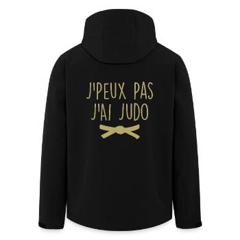 J Peux Pas J Ai Judo - Veste softshell homme en polyester recyclé Stanley/Stella - noir - Dos - AI Model Male 185 light (185cm)