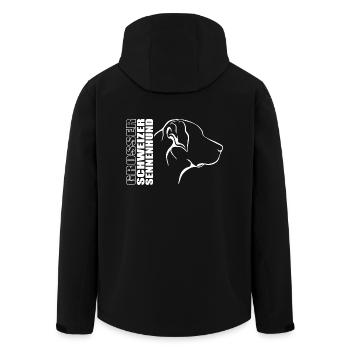 GROSSER SCHWEIZER SENNENHUND Profil Hund Wilsigns - Recycelte Männer Softshell-Jacke von Stanley/Stella - Schwarz - Hinten - AI Model Male 185 light (185cm)