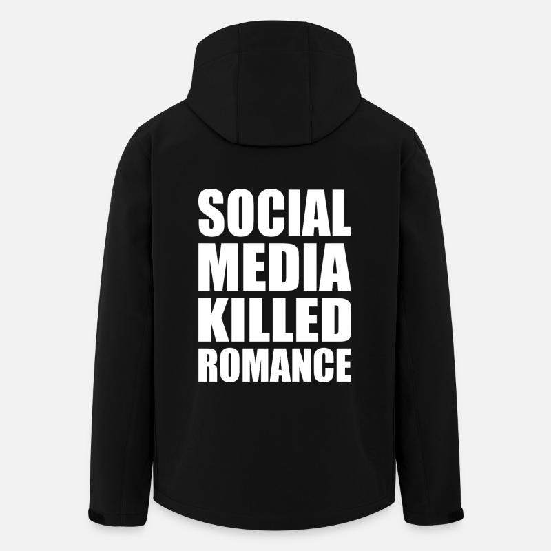 social media killed romance - Men’s Recycled Softshell Jacket by Stanley/Stella - black