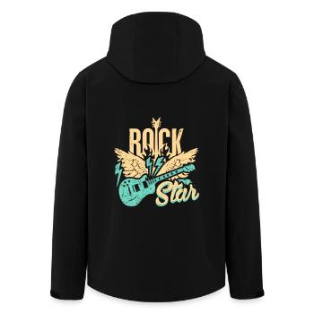 Guitare électrique Rock Star - Veste softshell homme en polyester recyclé Stanley/Stella - noir - Dos - AI Model Male 185 light (185cm)