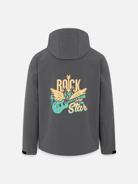 Electric Guitar Rock Star - Men’s Recycled Softshell Jacket by Stanley/Stella - black