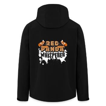 Red Panda Whisperer - Men’s Recycled Softshell Jacket by Stanley/Stella - black - Back - AI Model Male 185 light (185cm)